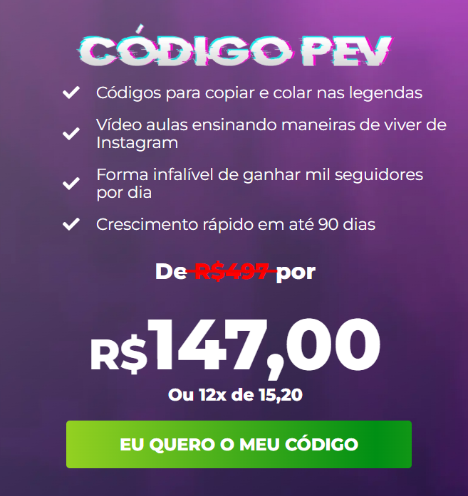 comprar o Código PEV
